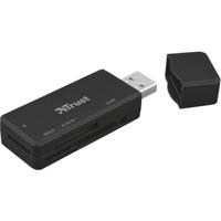 Trust Nanga USB 3.1 Externe geheugenkaartlezer USB-A 2.0 Zwart - thumbnail