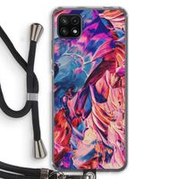 Pink Orchard: Samsung Galaxy A22 5G Transparant Hoesje met koord Pink Orchard: Samsung Galaxy A22 5G Transparant Hoesje met koord