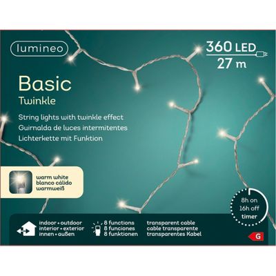 Kerstverlichting - warm wit - 480 led lampjes - 3600 cm - inclusief timer