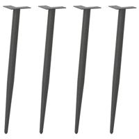 Salontafelpoten conische vorm 4 st 72-73 cm staal antraciet
