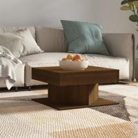 Salontafel 57x57x30 cm bewerkt hout bruin eikenkleur