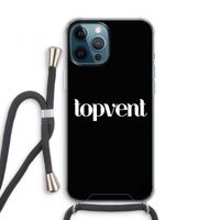 Topvent Zwart: iPhone 12 Pro Transparant Hoesje met koord Topvent Zwart: iPhone 12 Pro Transparant Hoesje met koord