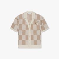 Croyez Homme Knitted Checkerboard Shirt Cr1-hs25-45 Overhemd 941 Off-white/beige Croyez Homme Knitted Checkerboard Shirt Cr1-hs25-45 Overhemd 941 Off-white/beige