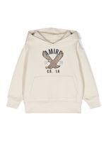 AMIRI KIDS hoodie Eagle à logo imprimé - Tons neutres