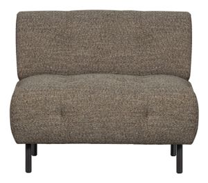 WOOOD Fauteuil 'Lloyd' Geweven stof, kleur Donkerbruin Melange