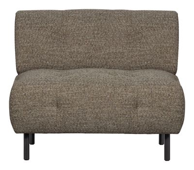 WOOOD Fauteuil 'Lloyd' Geweven stof, kleur Donkerbruin Melange