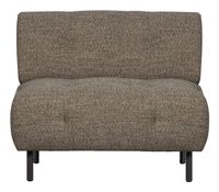 WOOOD Fauteuil 'Lloyd' Geweven stof, kleur Donkerbruin Melange