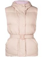Ienki Ienki gilet matelassé à taille ceinturée - Rose