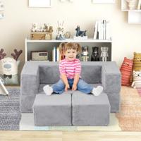 Modulaire Sofa voor Kinderen Converteerbare Schuimrubberen Fauteuil voor Kinderen Pluche Sofa voor Peuters Opklapbare Slaapbank Modulaire Sofa voor Kinderen Converteerbare Schuimrubberen Fauteuil voor Kinderen Pluche Sofa voor Peuters Opklapbare Slaapbank