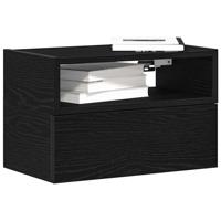 Nachtkastjes 2 st wandgemonteerd 45x26x28,5 cm zwart