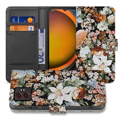 Dark Flowers Samsung Galaxy Xcover 7 Pro | Portemonnee Hoesje