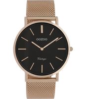 OOZOO Timepieces Horloge Vintage Rosé Goud/Zwart | C9925 - thumbnail