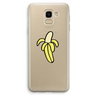 Banana: Samsung Galaxy J6 (2018) Transparant Hoesje - thumbnail