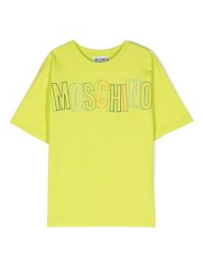 Moschino Kids t-shirt en coton à logo floqué - Vert