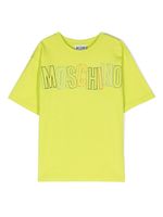 Moschino Kids t-shirt en coton à logo floqué - Vert