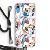 Bloemen tukan: Huawei Y6s Transparant Hoesje met koord