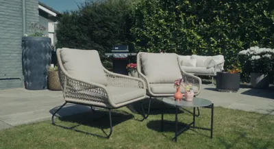 Portofino lounge set van 3 bruin