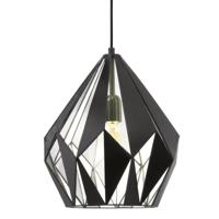 Eglo Hanglamp Carlton 1 31cm zwart met zilver 49255