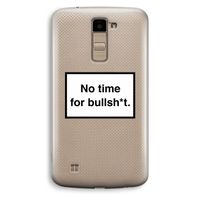 No time: LG K10 (2016) Transparant Hoesje