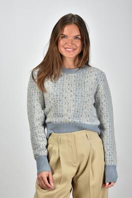 Golden Goose trui Journey GWP01165.P001187.50796 spring lake/lamb&apos;s wool