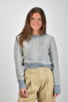 Golden Goose trui Journey GWP01165.P001187.50796 spring lake/lamb&apos;s wool