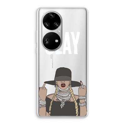 Slay All Day: Huawei P50 Pro Transparant Hoesje