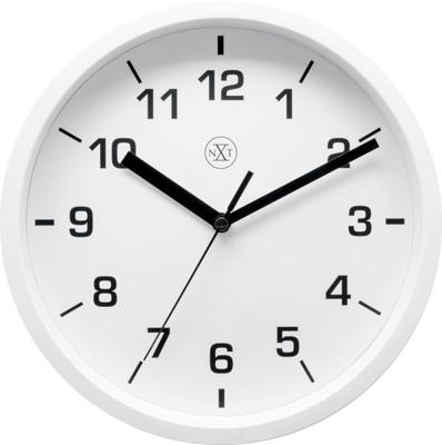 NeXtime nx-7321wi wandklok nxt diameter 20cm kunststof wit, witte wijzerplaat