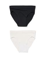 HEMA Kinderslips Naadloos Rib - 2 Stuks Wit (wit)