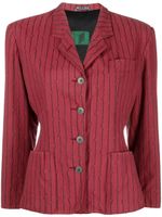 Jean Paul Gaultier Pre-Owned blazer à fines rayures (années 1980) - Rouge