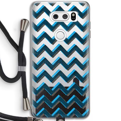 Onderbroken lijn: LG V30 Transparant Hoesje met koord