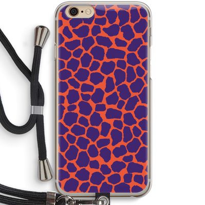 Purple Giraffe: iPhone 6 / 6S Transparant Hoesje met koord