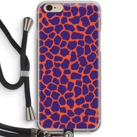 Purple Giraffe: iPhone 6 / 6S Transparant Hoesje met koord