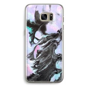 Pastel zwart: Samsung Galaxy S7 Edge Transparant Hoesje