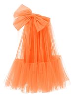 Tulleen robe en tulle Maggi à nœud oversize - Orange