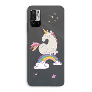 Regenboog eenhoorn: Xiaomi Redmi Note 10 5G Transparant Hoesje