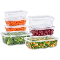 Plasticforte Vershoudbakjes set Classic - 7x stuks - vriezer / magnetron - kunststof - diverse maten