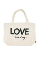Zusss Shopper Love This Day Ecru