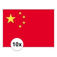 10x stuks Vlag China stickers