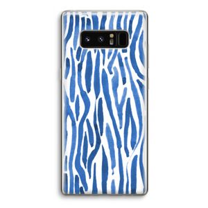 Blauwe nerven: Samsung Galaxy Note 8 Transparant Hoesje