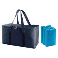 Grote koeltas blauw 39 x 22 x 19 cm met 3x stuks blauwe koelelementen Grote koeltas blauw 39 x 22 x 19 cm met 3x stuks blauwe koelelementen