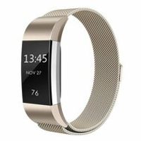 Fitbit Charge 2 milanese bandje - Maat: Small - Vintage goud - thumbnail