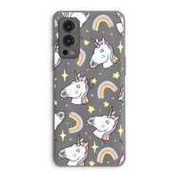 Rainbow Unicorn: OnePlus Nord 2 5G Transparant Hoesje Rainbow Unicorn: OnePlus Nord 2 5G Transparant Hoesje