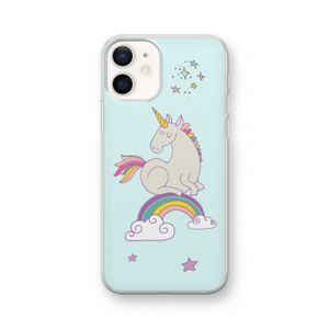 Regenboog eenhoorn: iPhone 12 Transparant Hoesje