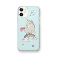 Regenboog eenhoorn: iPhone 12 Transparant Hoesje
