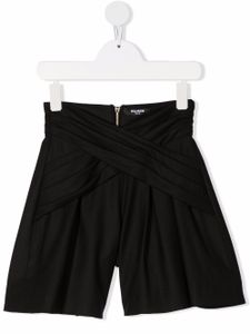 Balmain Kids short à fronces - Noir