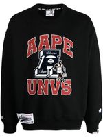 AAPE BY *A BATHING APE® sweat en coton à logo imprimé - Noir