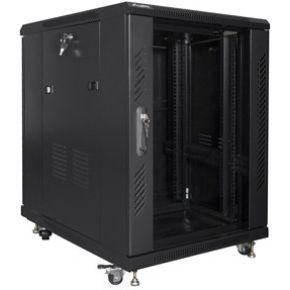 Lanberg FF01-6815-12B rack 15U Vrijstaande rek Zwart
