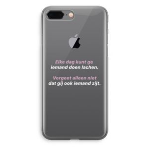 gij zijt ook iemand: iPhone 8 Plus Transparant Hoesje