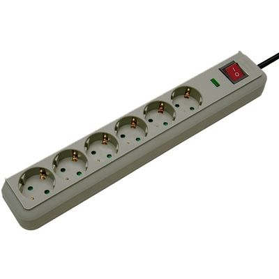 Brennenstuhl Eco-Line 13.500A stekkerdoos met overspanningsbeveiliging 6-voudig
