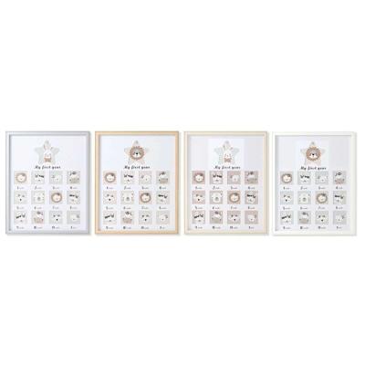 Fotolijsten Home ESPRIT Kristal Hout MDF 40,5 x 2 x 49,5 cm (4 Stuks)